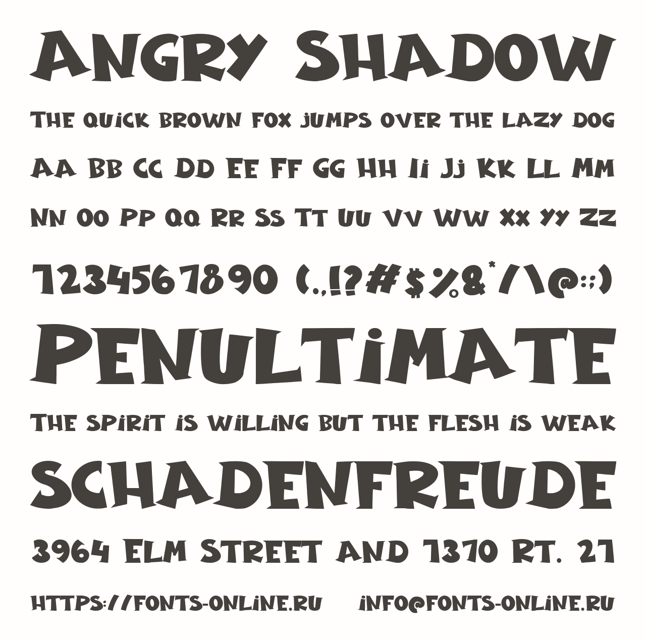 Angry Shadow Font