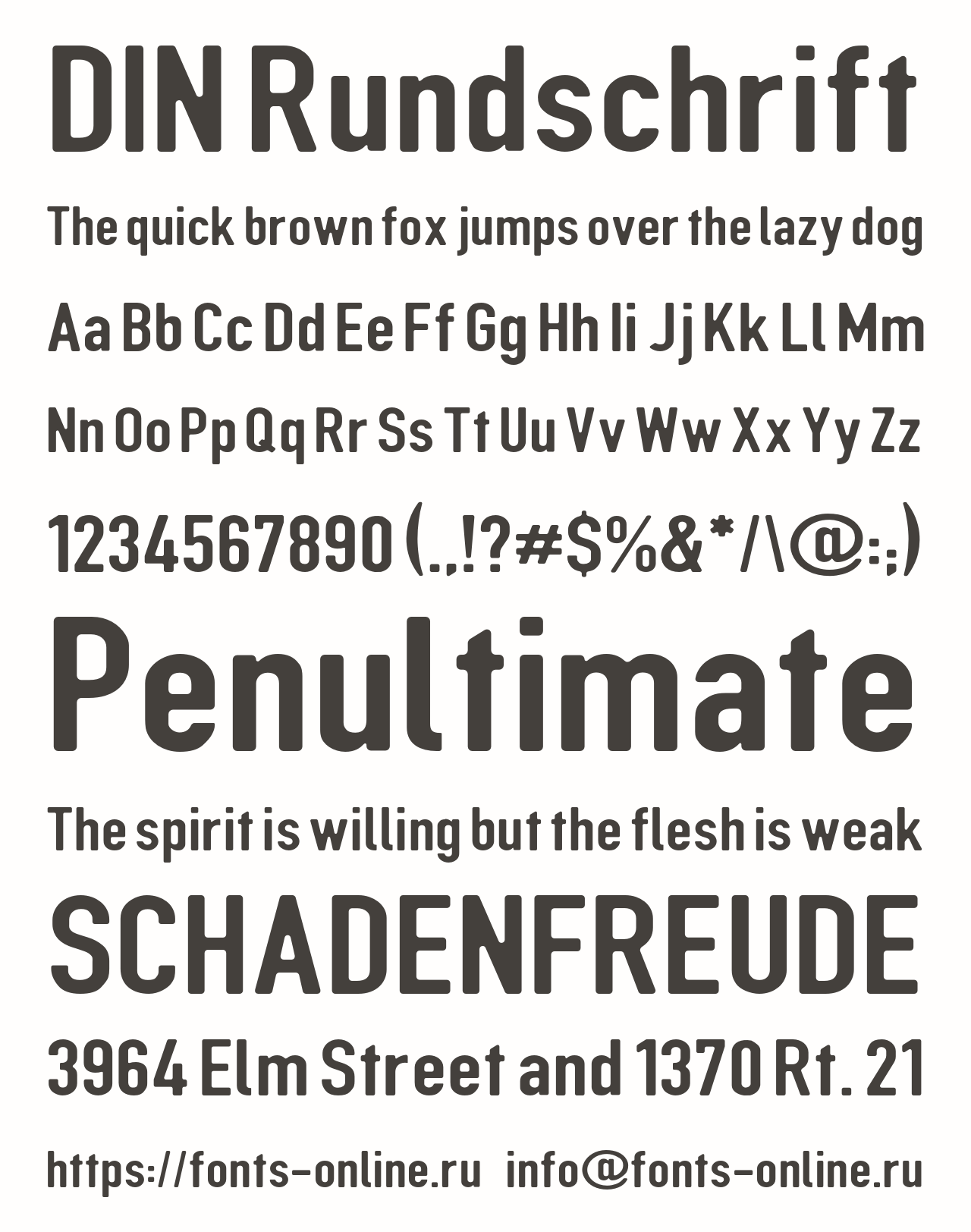 Din Rundschrift Font