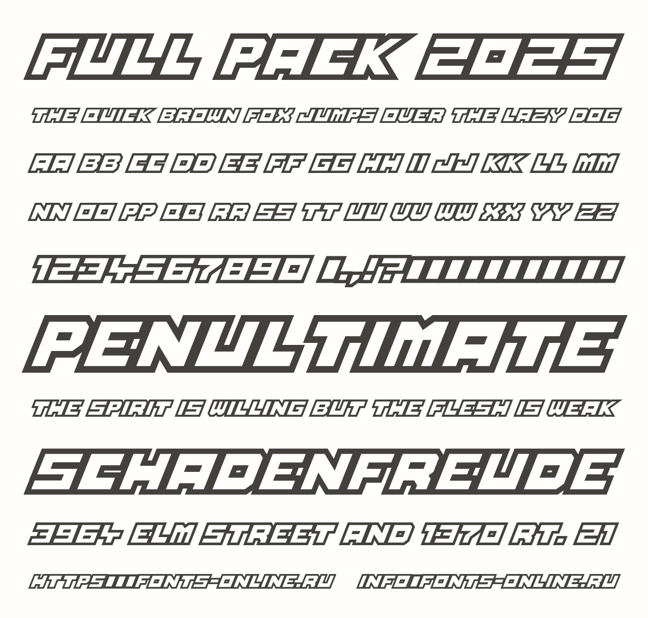 Full Pack 2025 font