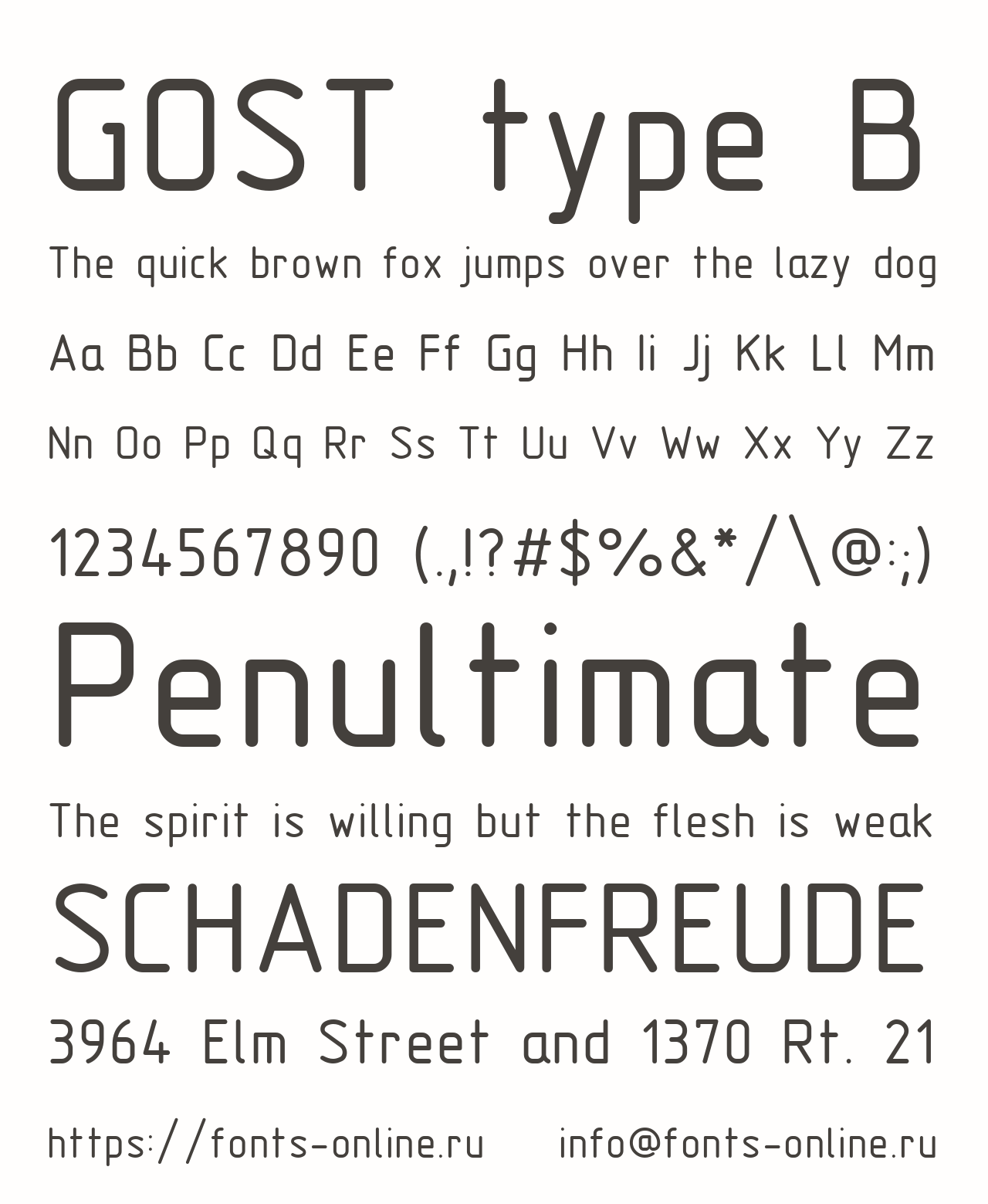 GOST Type B Font