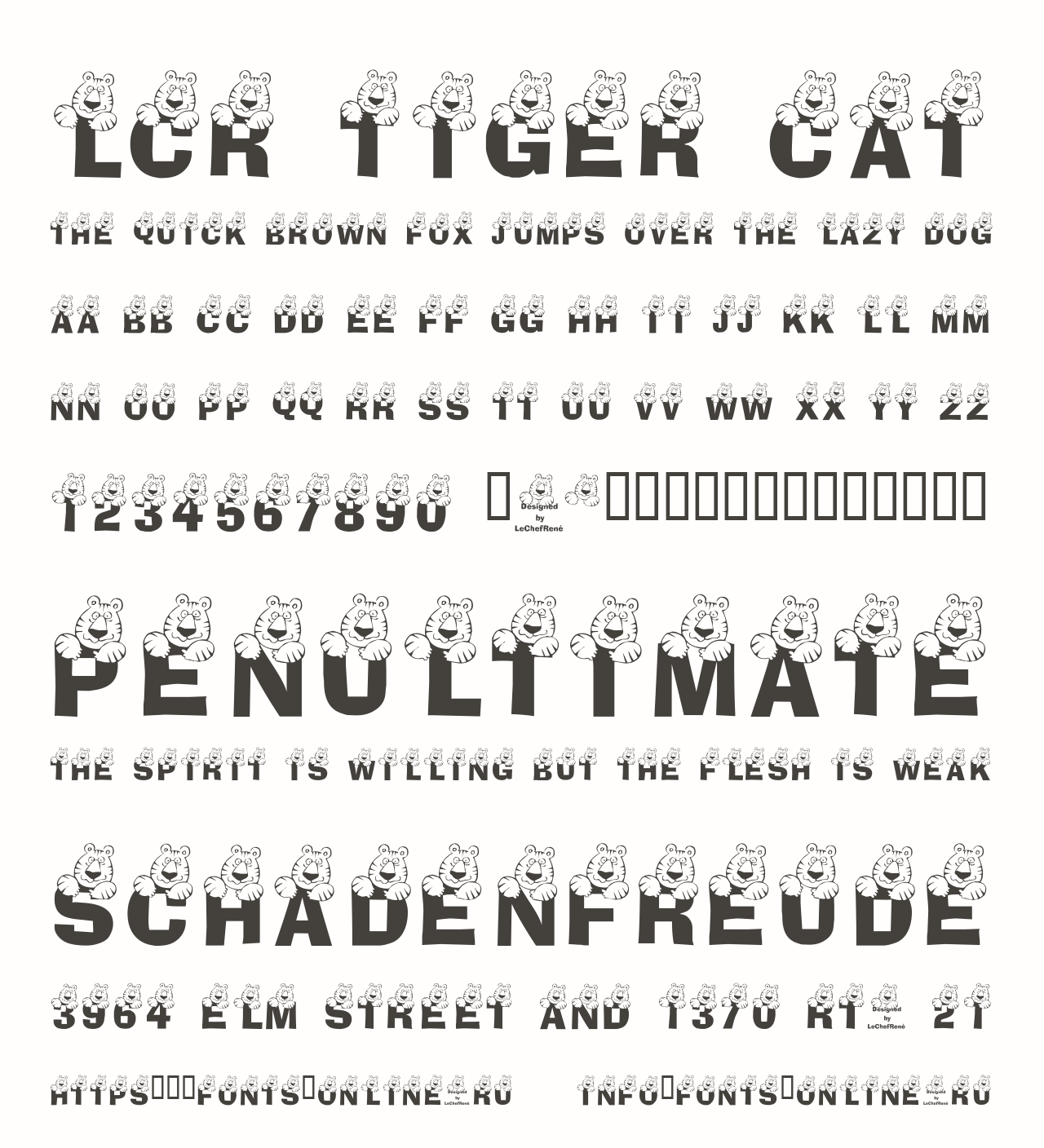 Lcr Tiger Cat Font