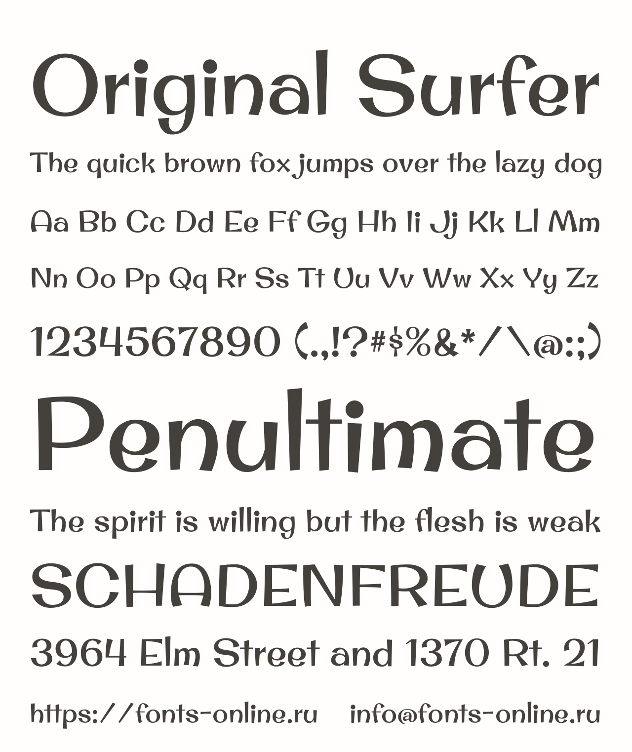 Original Surfer font