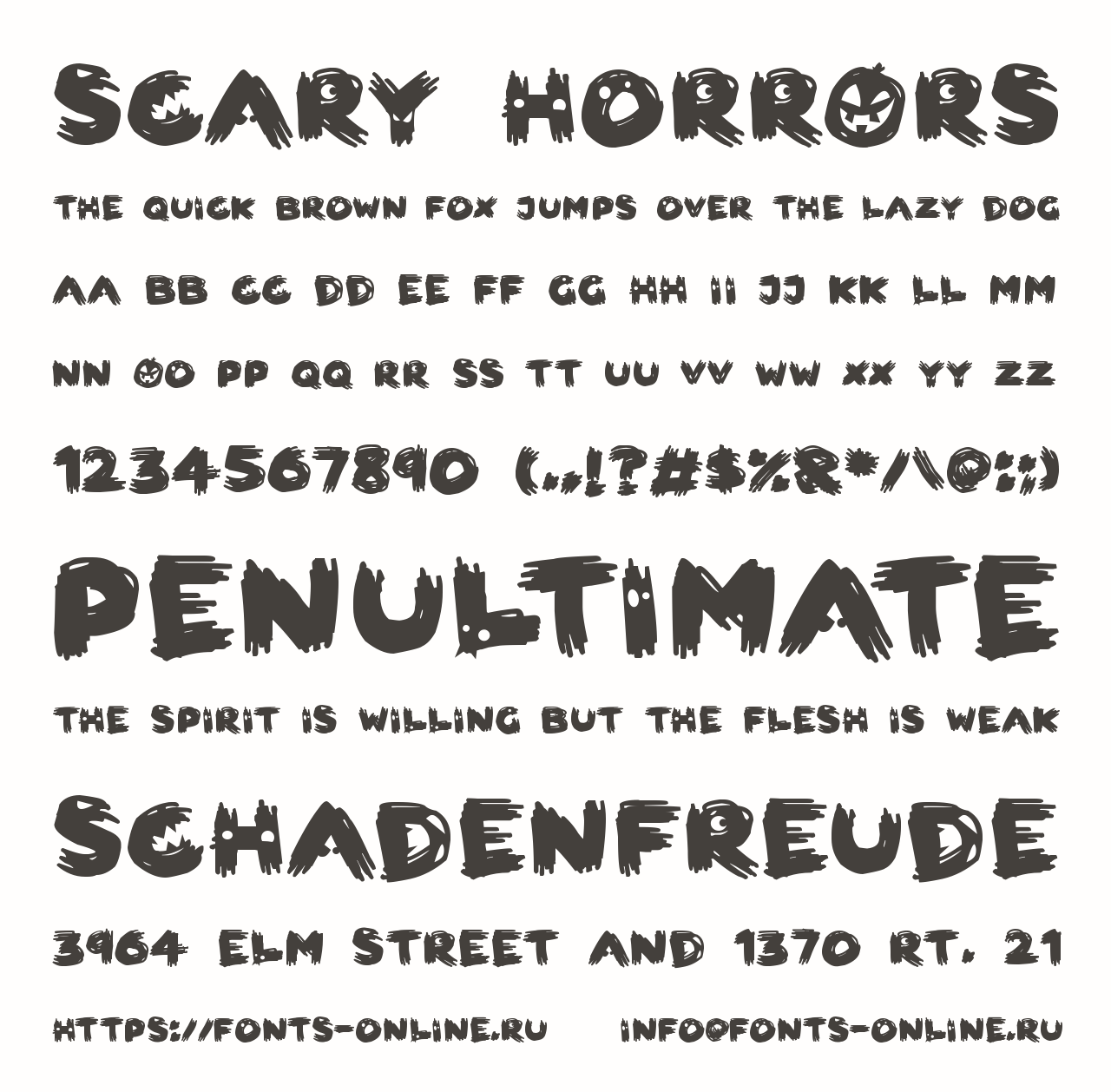 Scary Horrors Font 1762