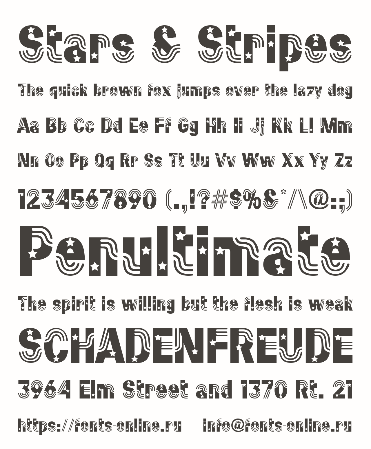 Stars & Stripes font