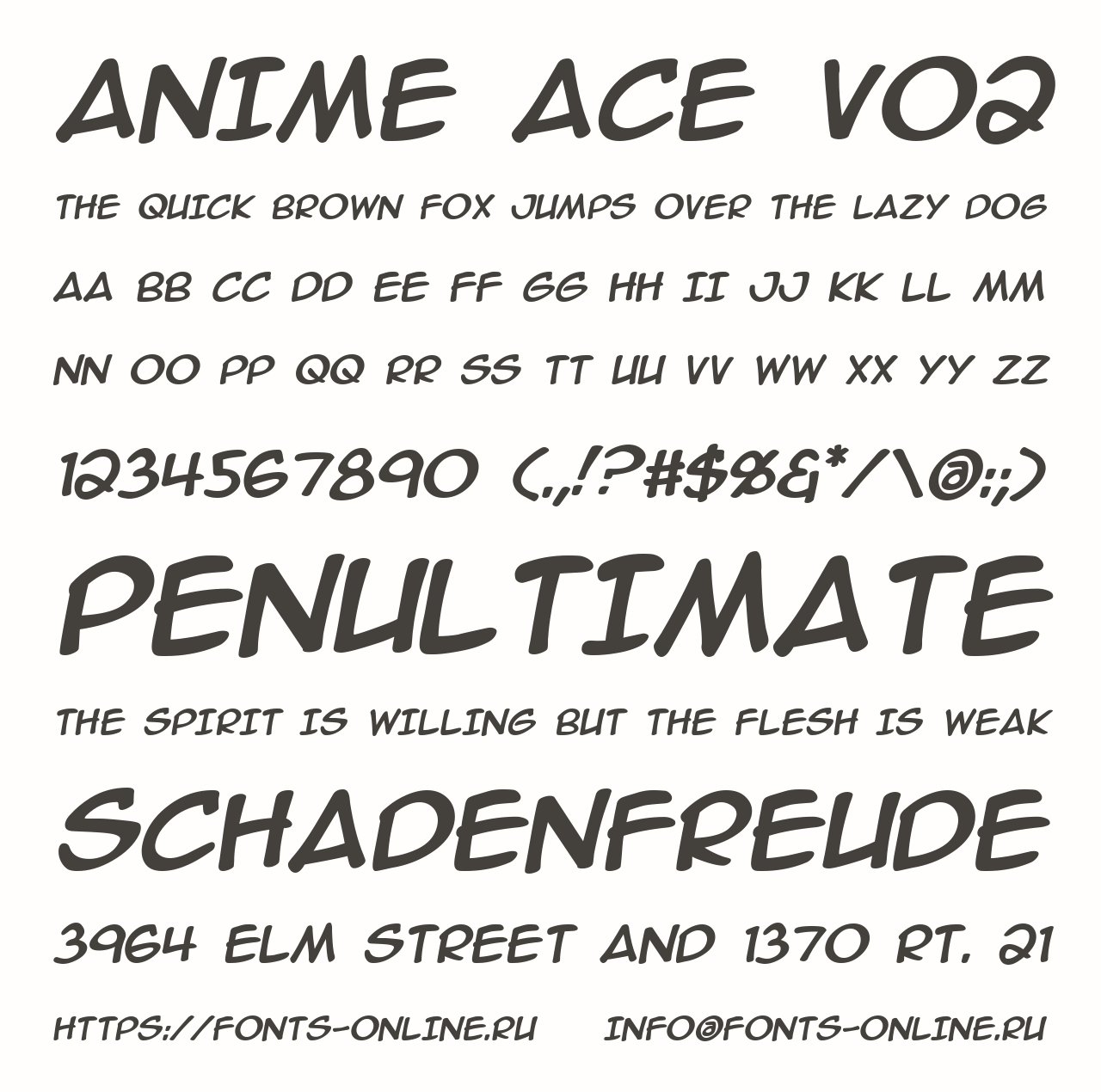 Anime Ace v02 font