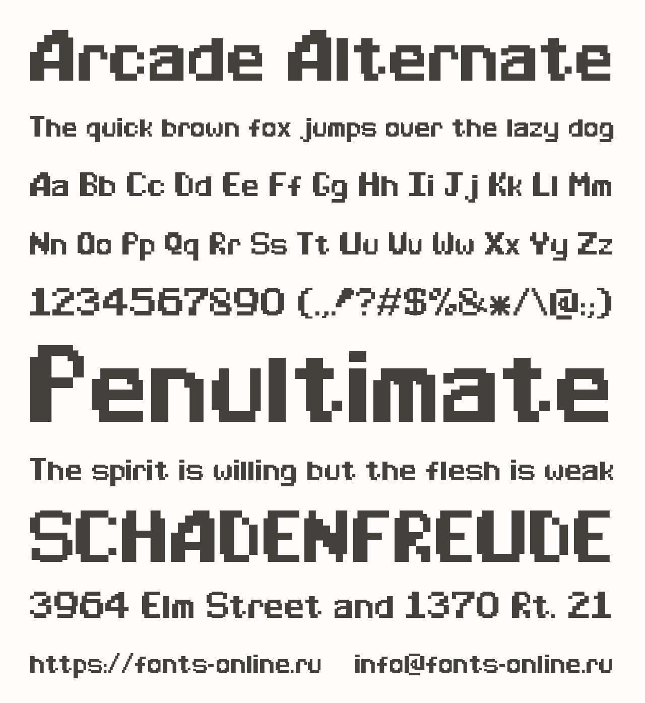 Font Arcade Alternate