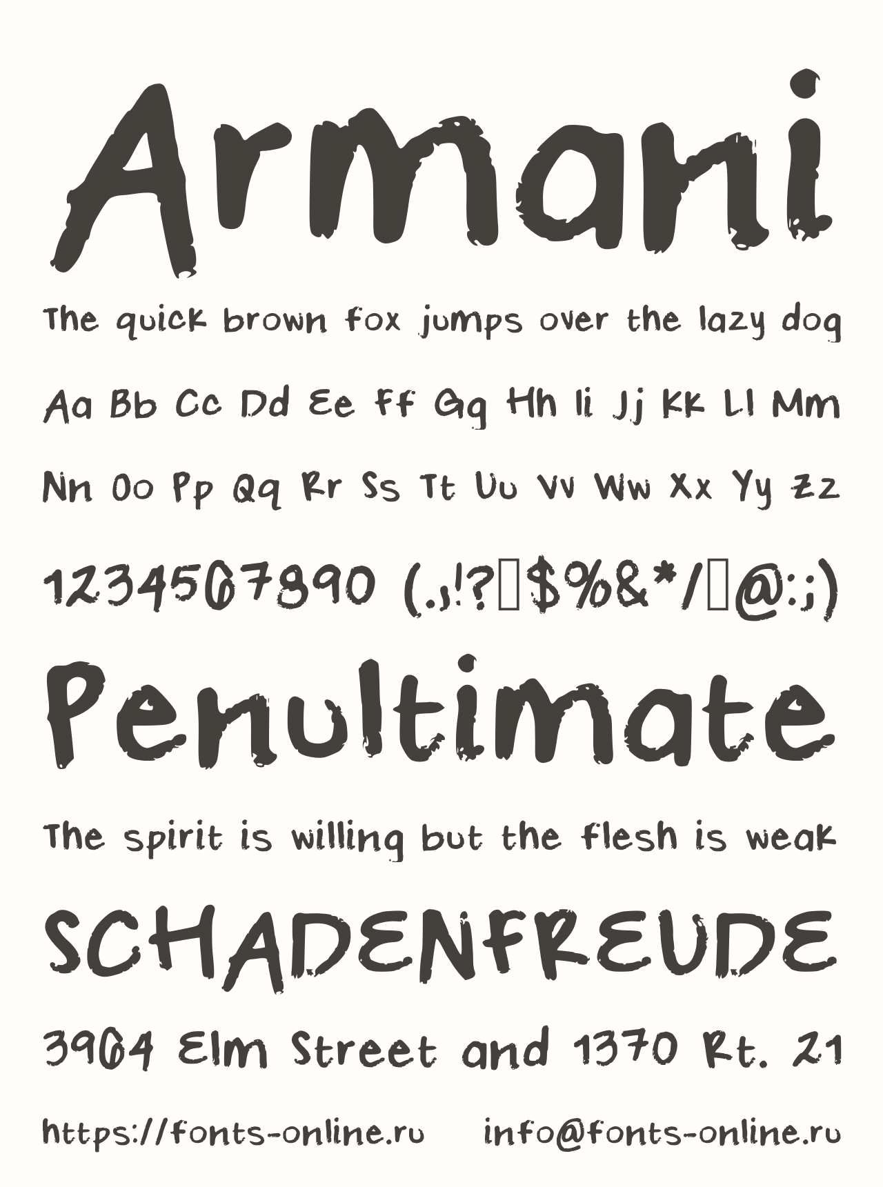 Armani font