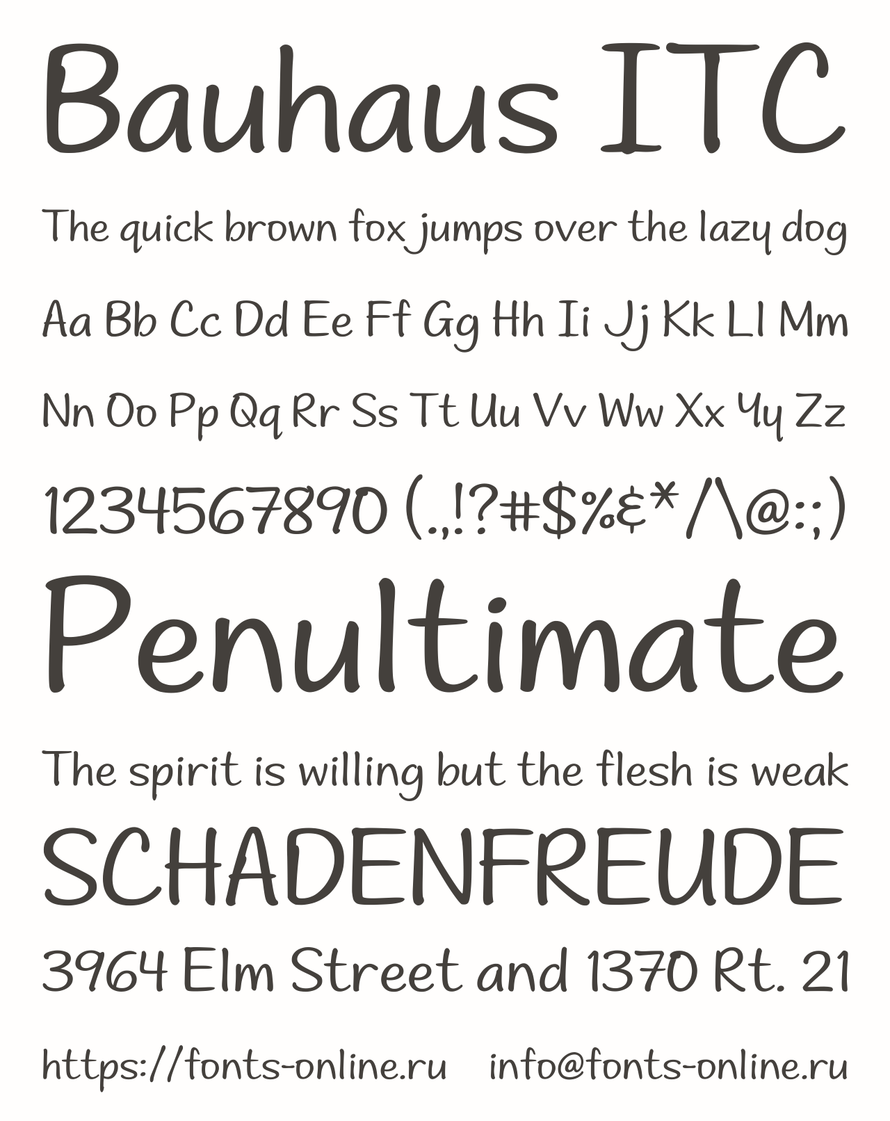 Bauhaus ITC font