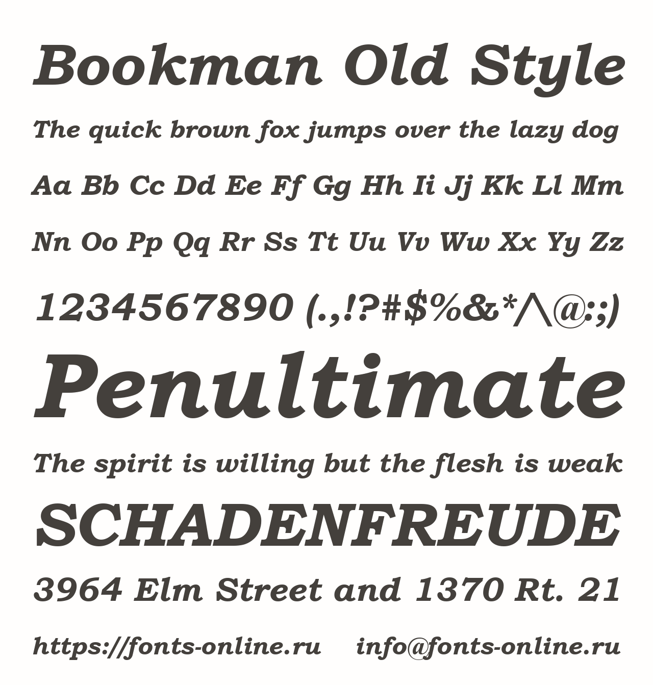 bookman old style font free download mac