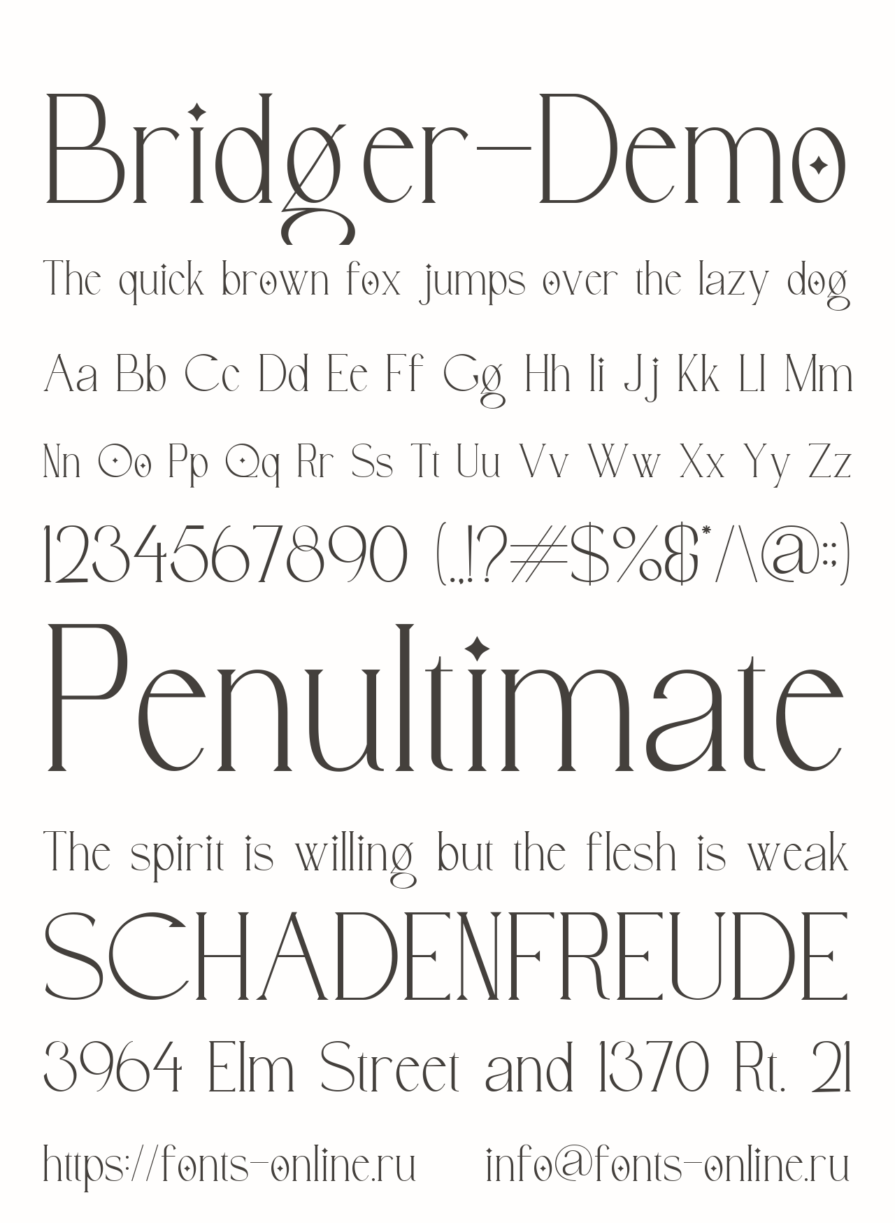 Bridger-demo Font