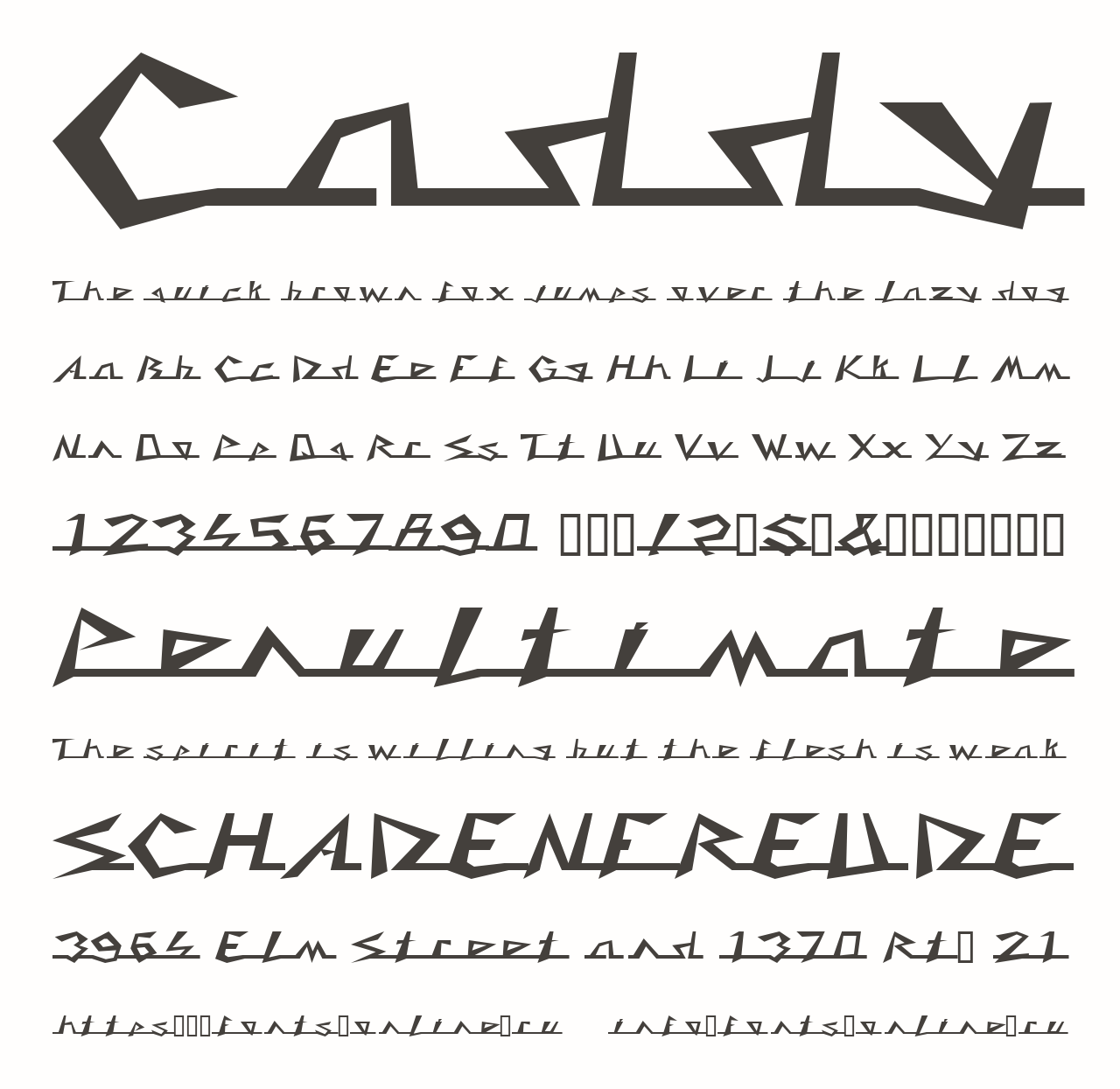 Caddy font