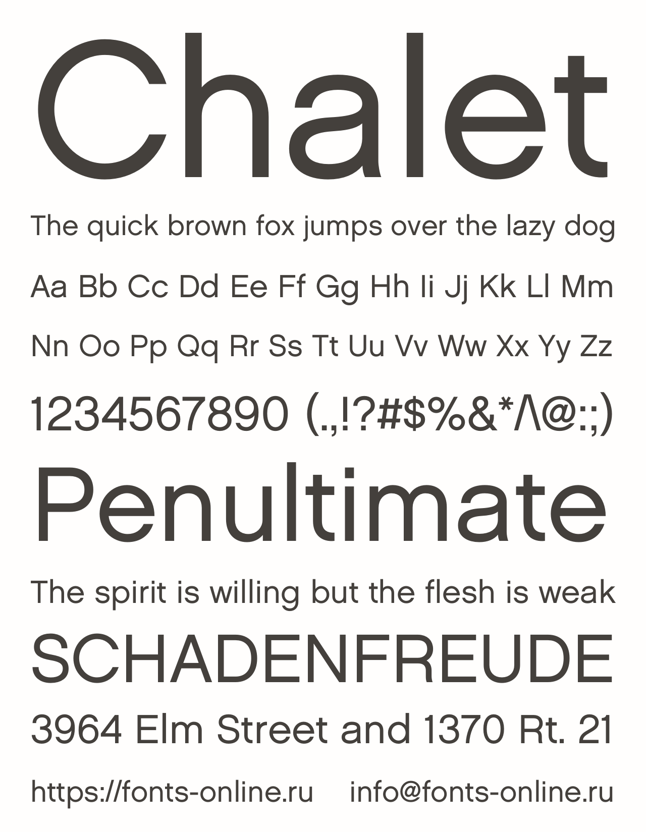 Chalet font