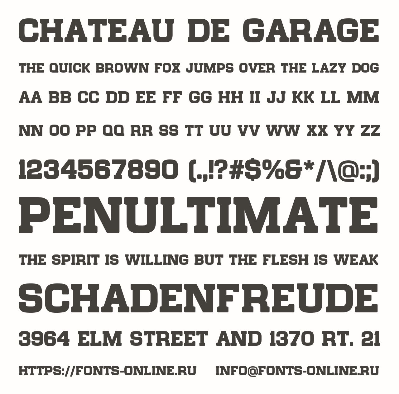 Chateau de Garage font