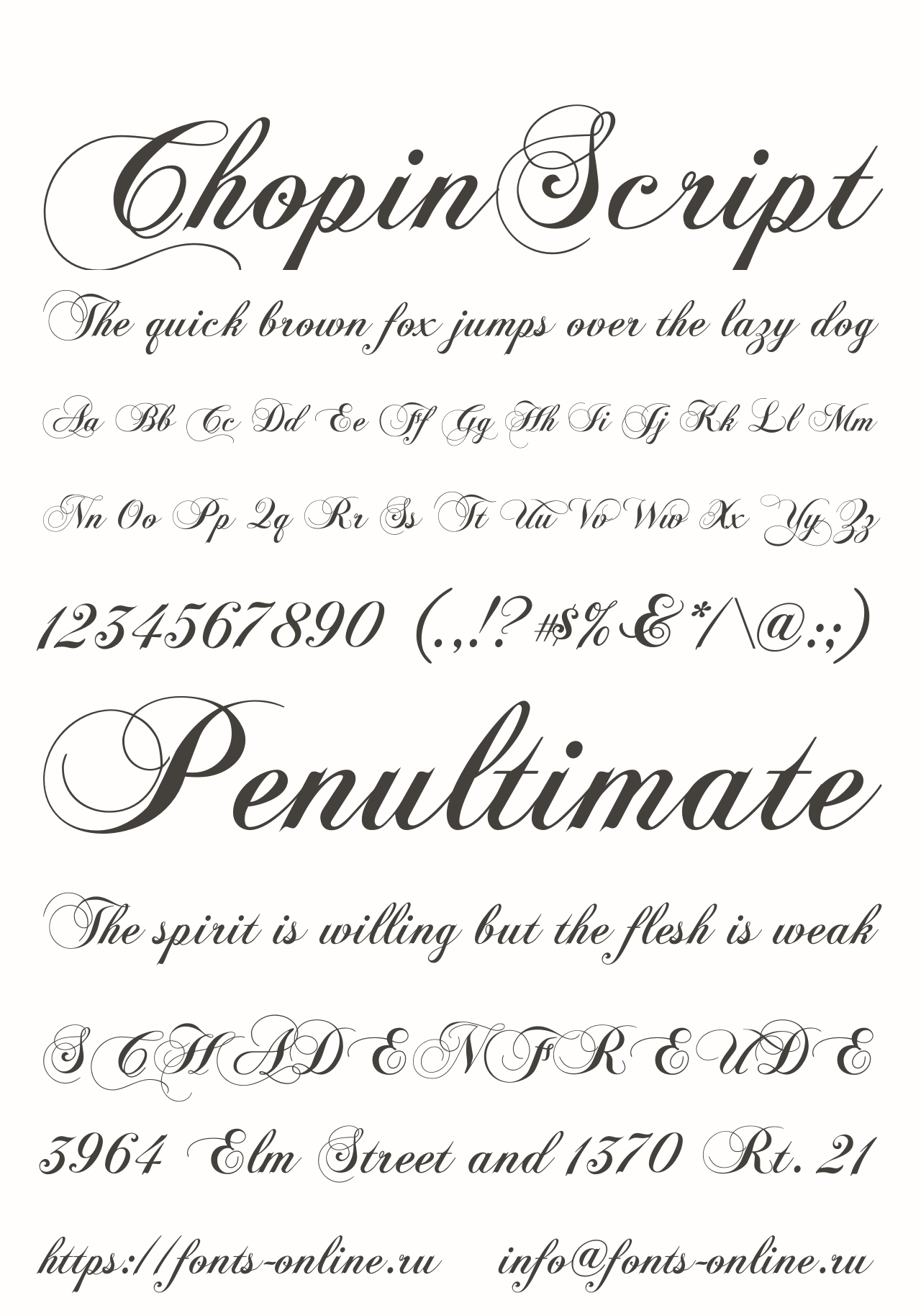 ChopinScript font