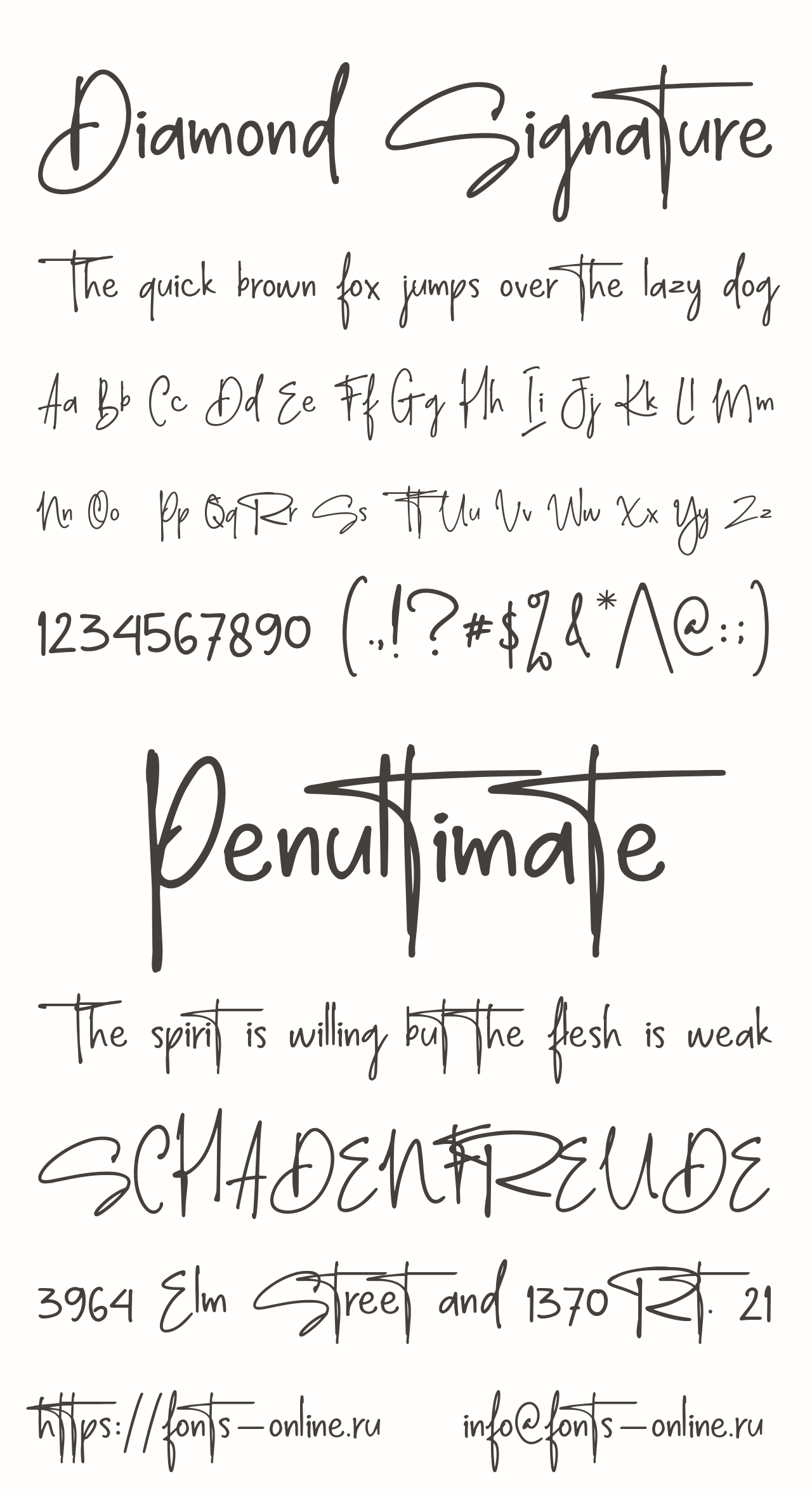 Diamond Signature Font