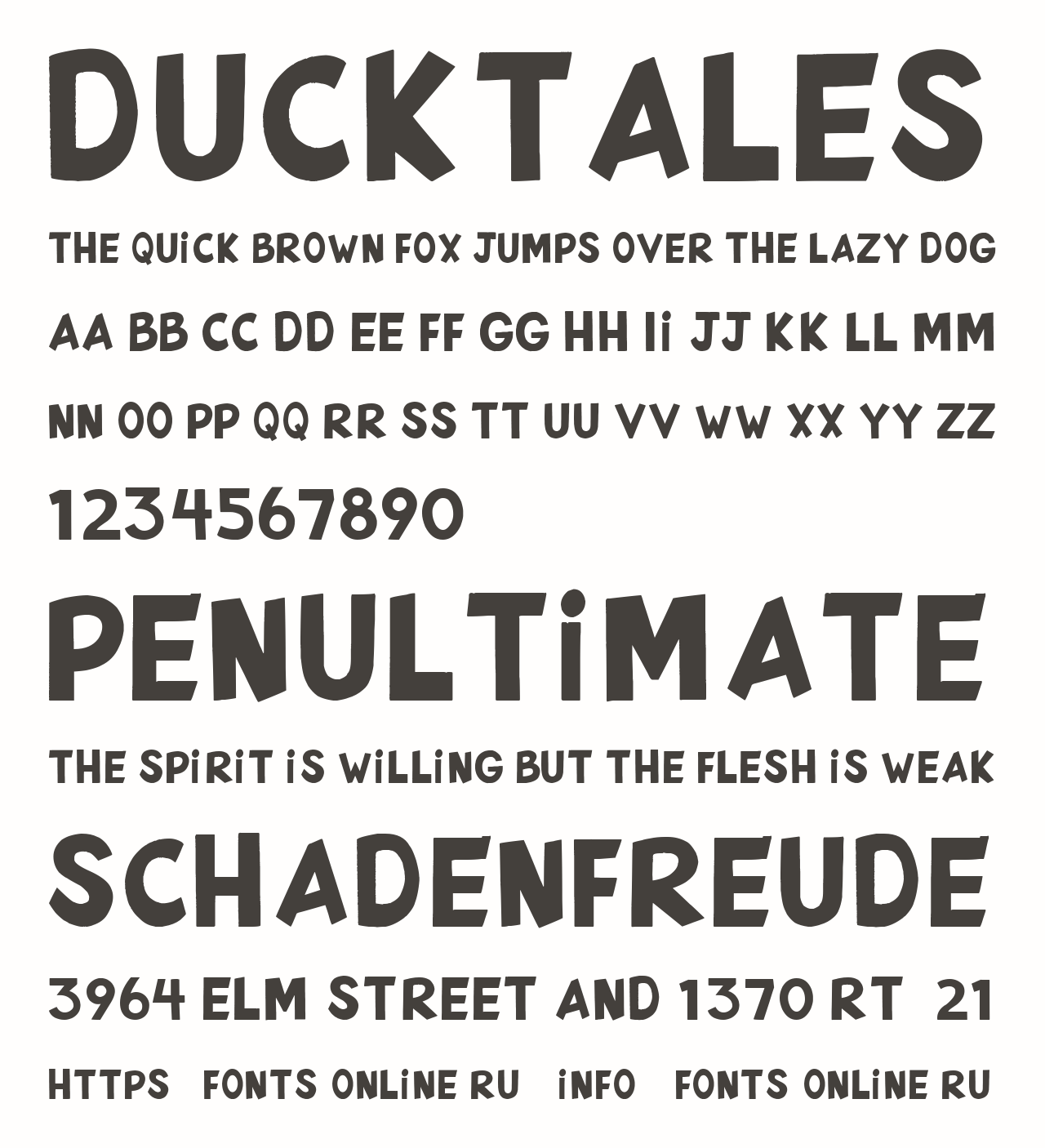 DuckTales font