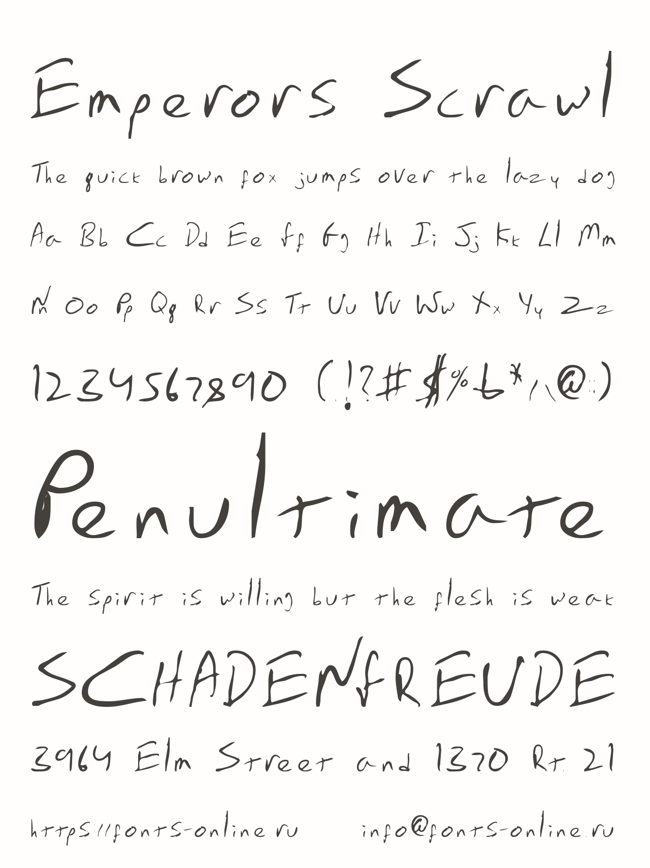 Scrawl Font