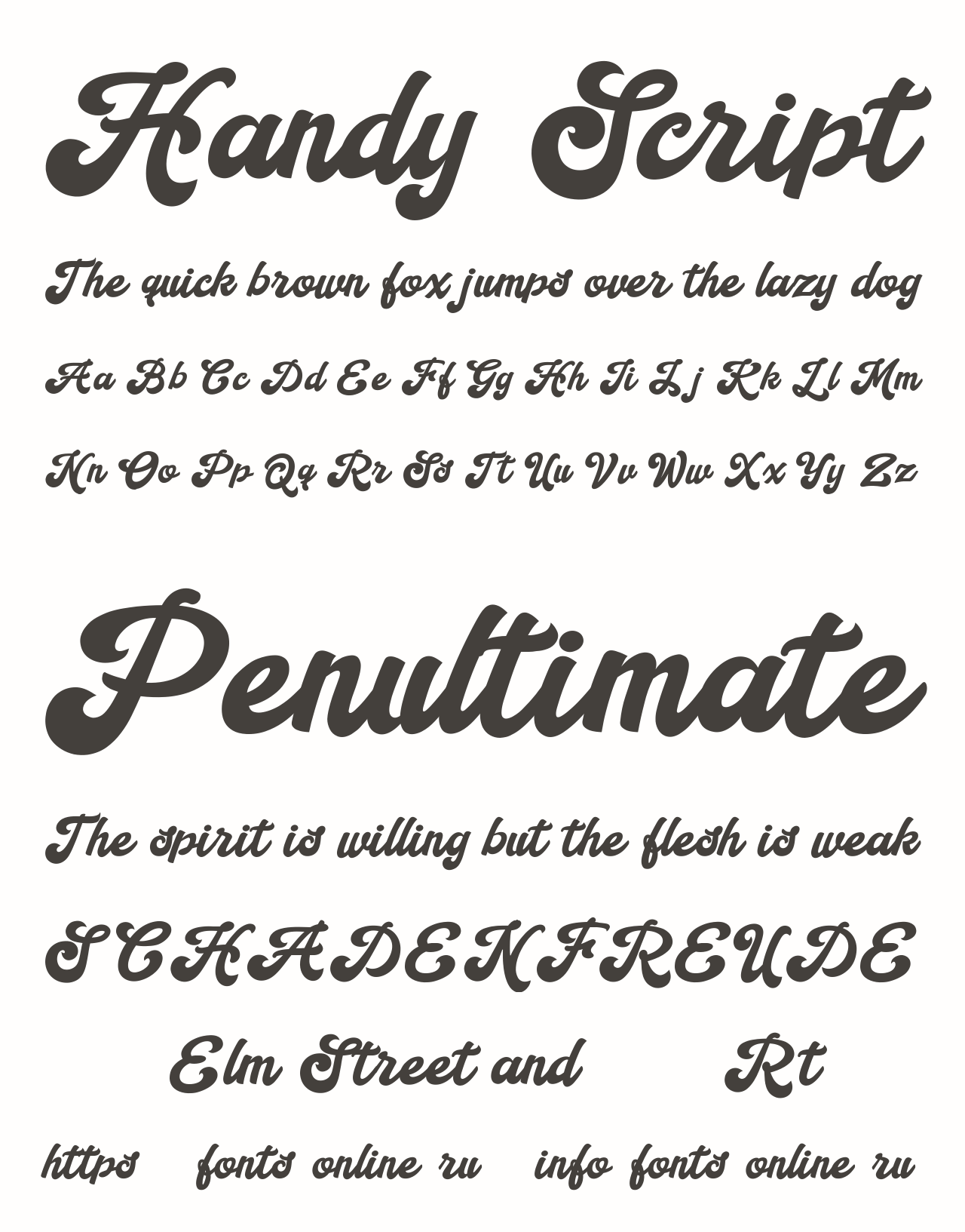 Handy Script font