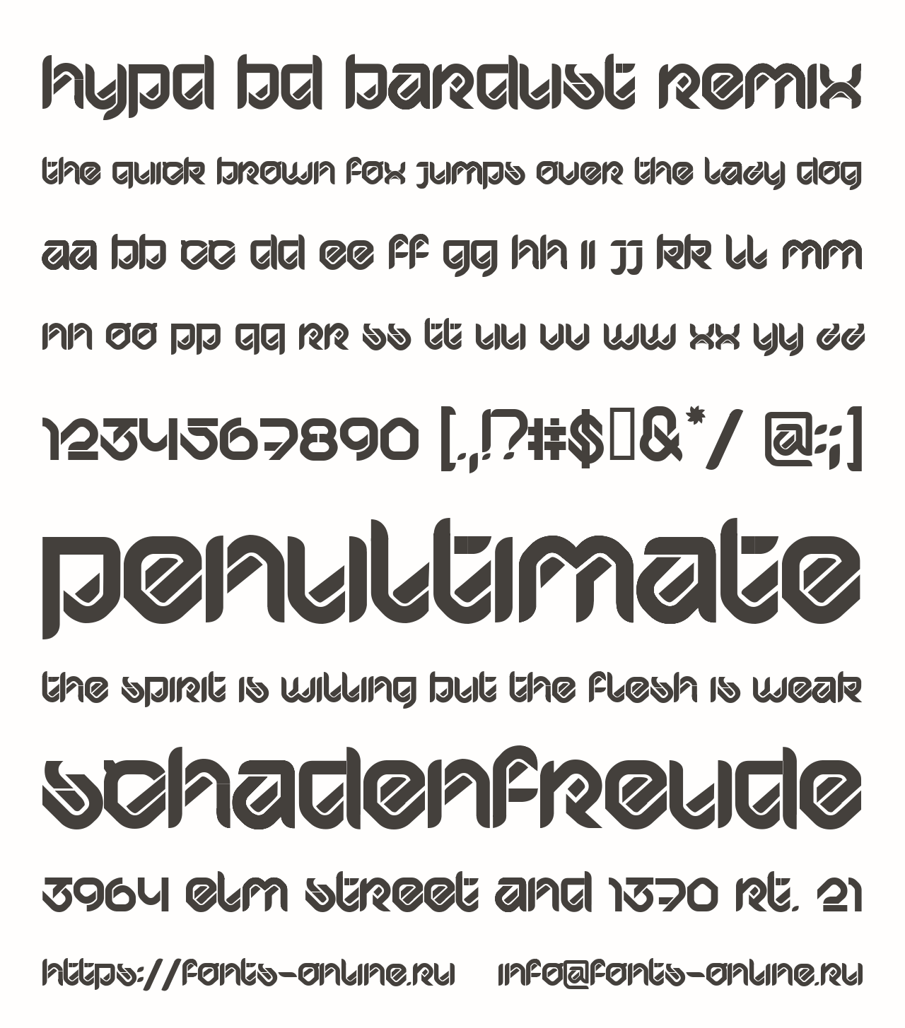 HYPD BD Bardust Remix Font