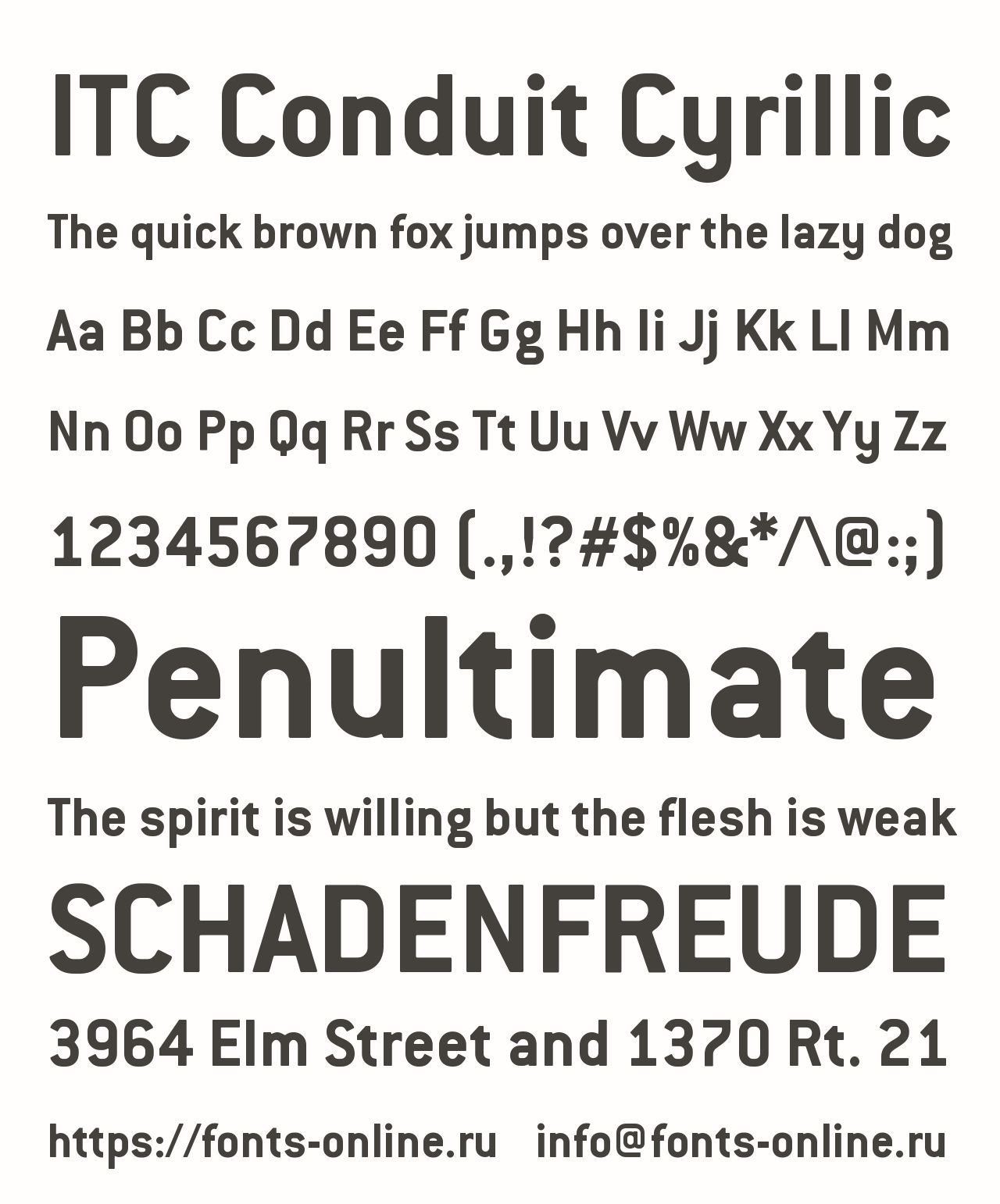 ITC Conduit Cyrillic font