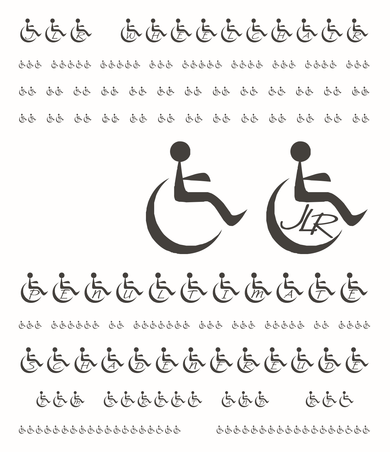 JLR Wheelchair font