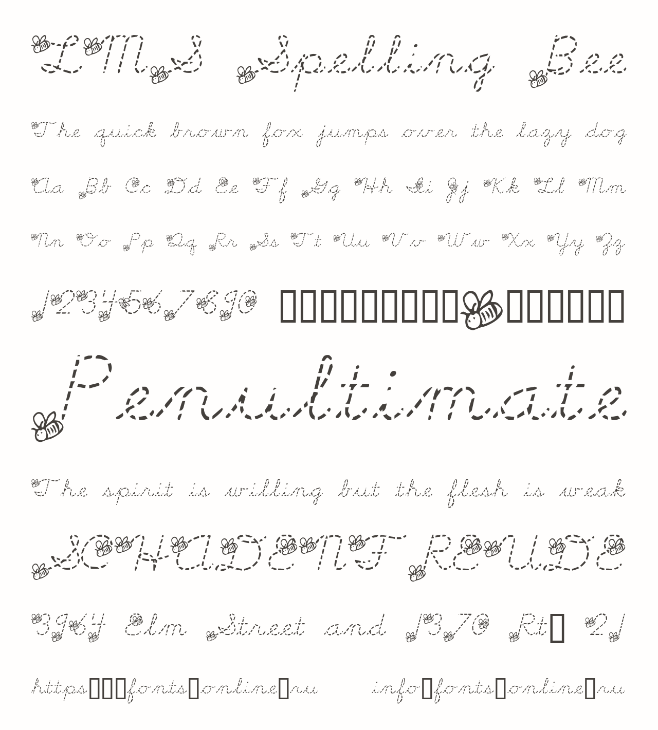 LMS Spelling Bee font