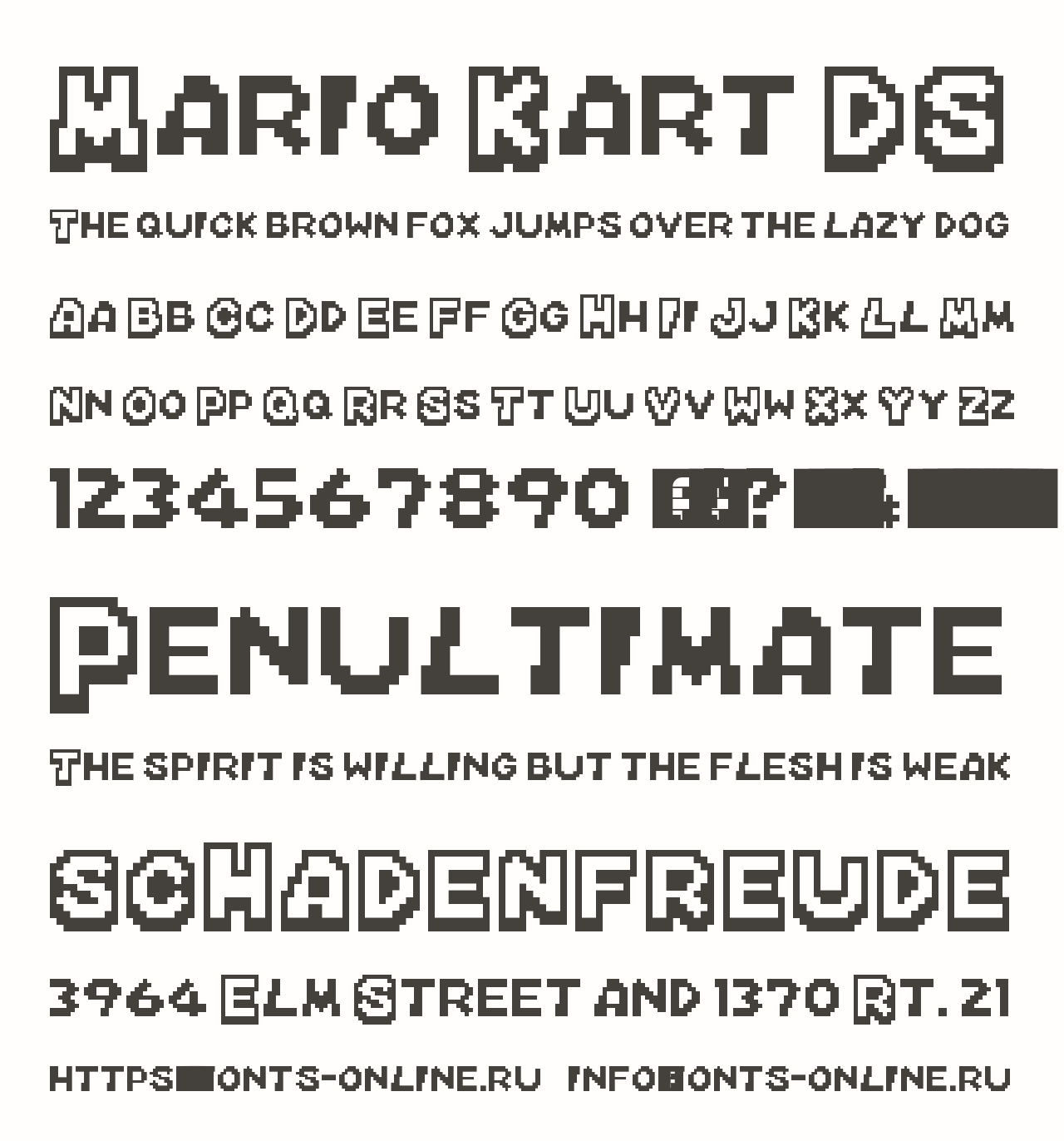 Mario Kart Ds Font 6788