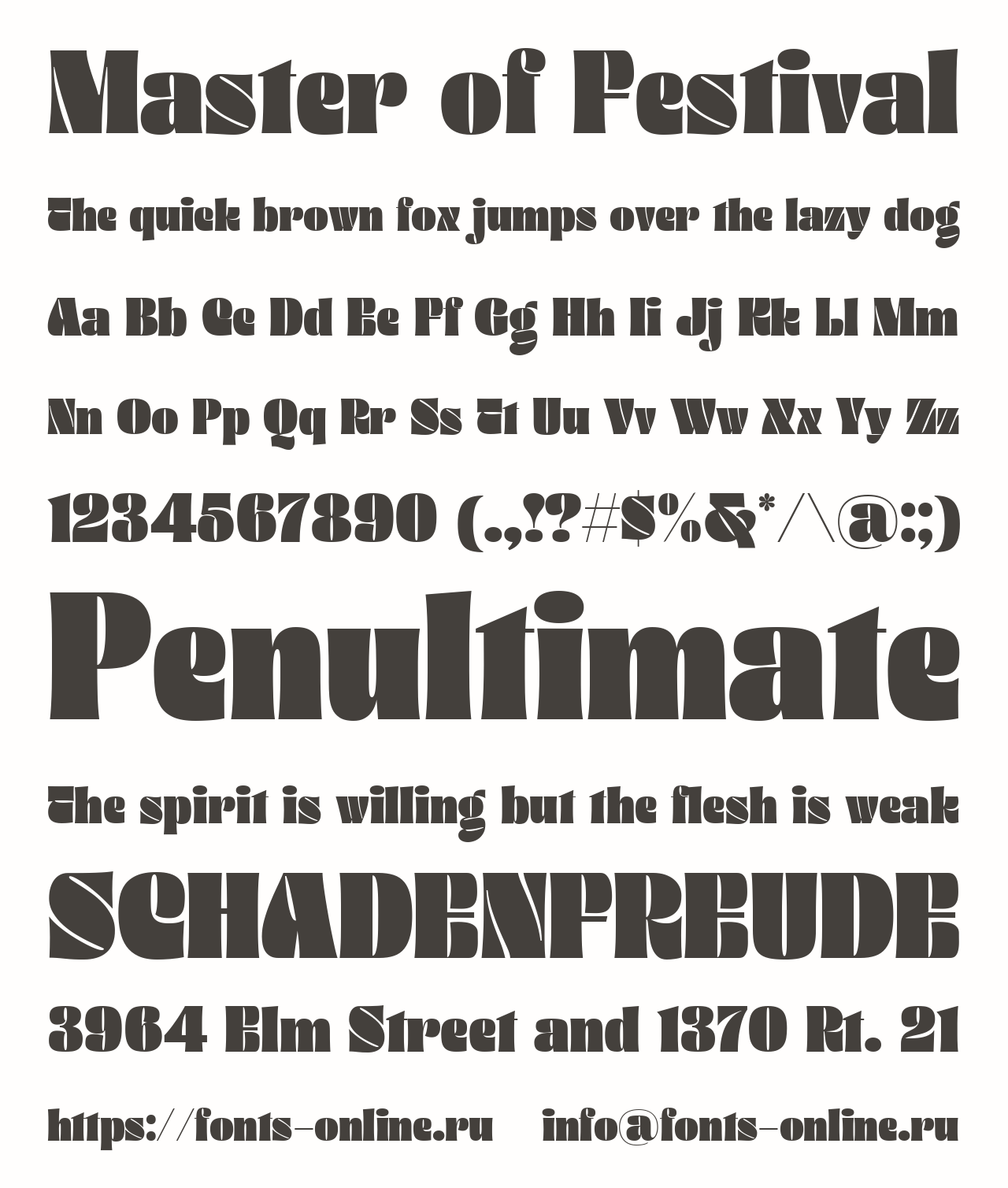 Font Master of Festival