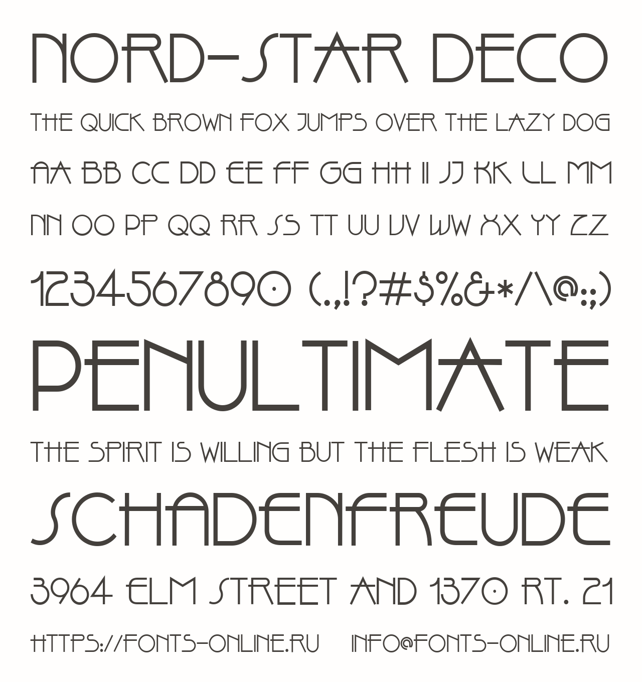 Font Nord-Star Deco