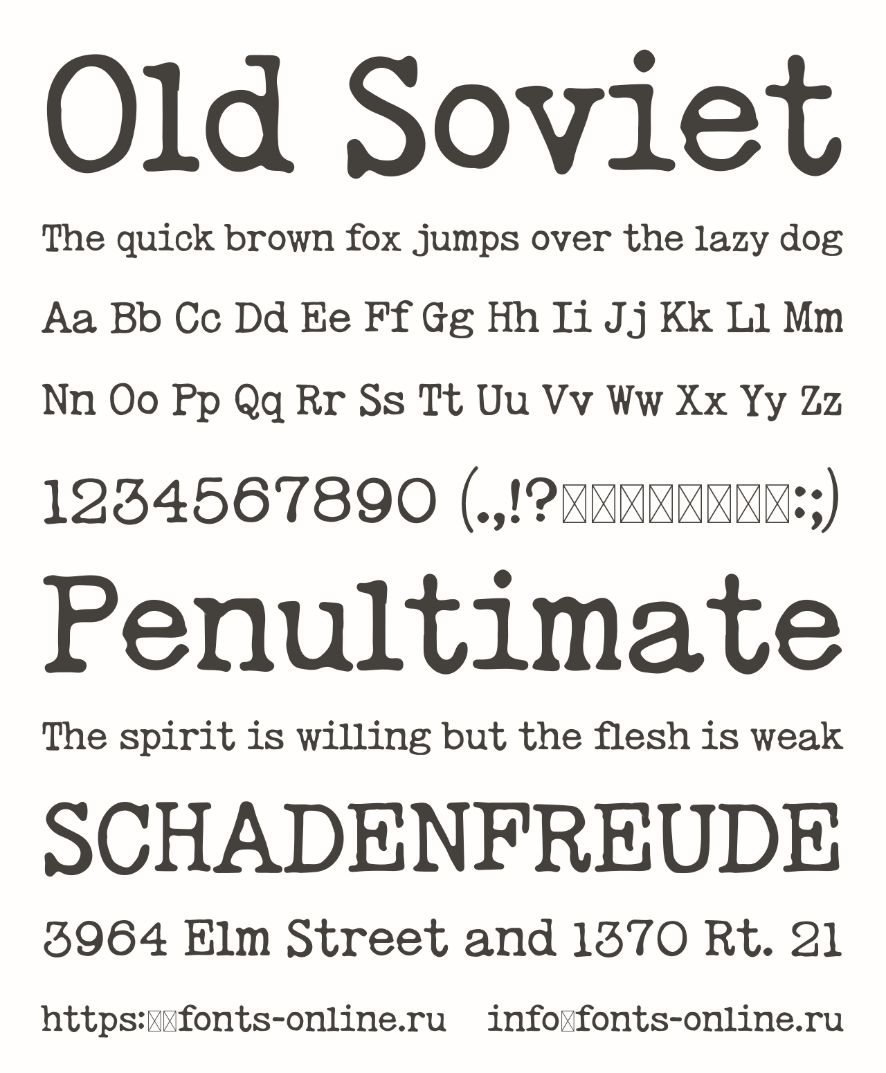 Font Old Soviet