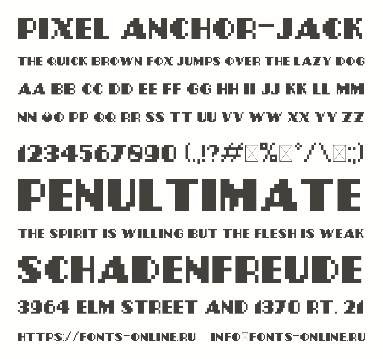 Font Pixel Anchor-Jack