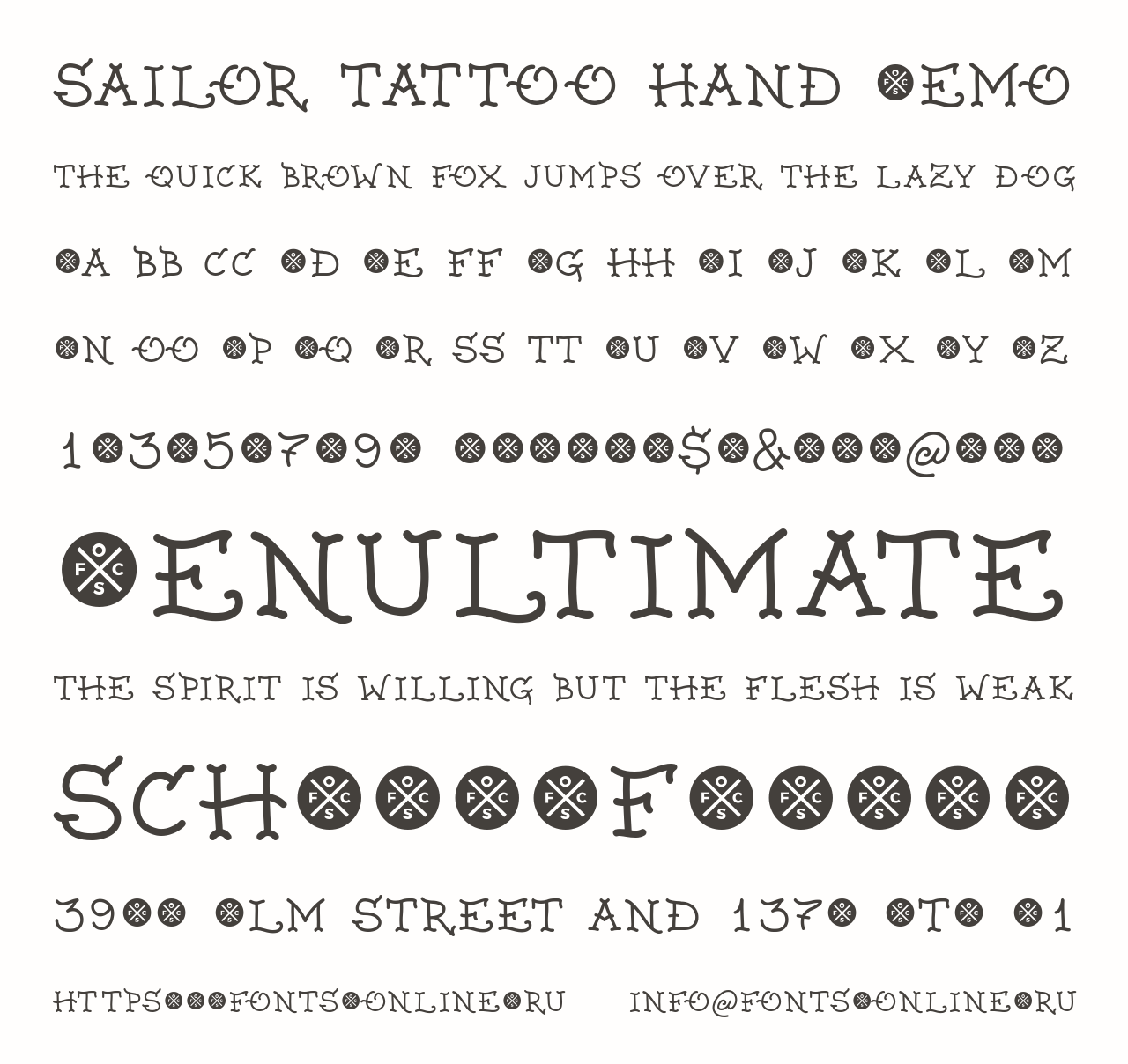 Sailor Tattoo Hand – Out Of Step Font Company