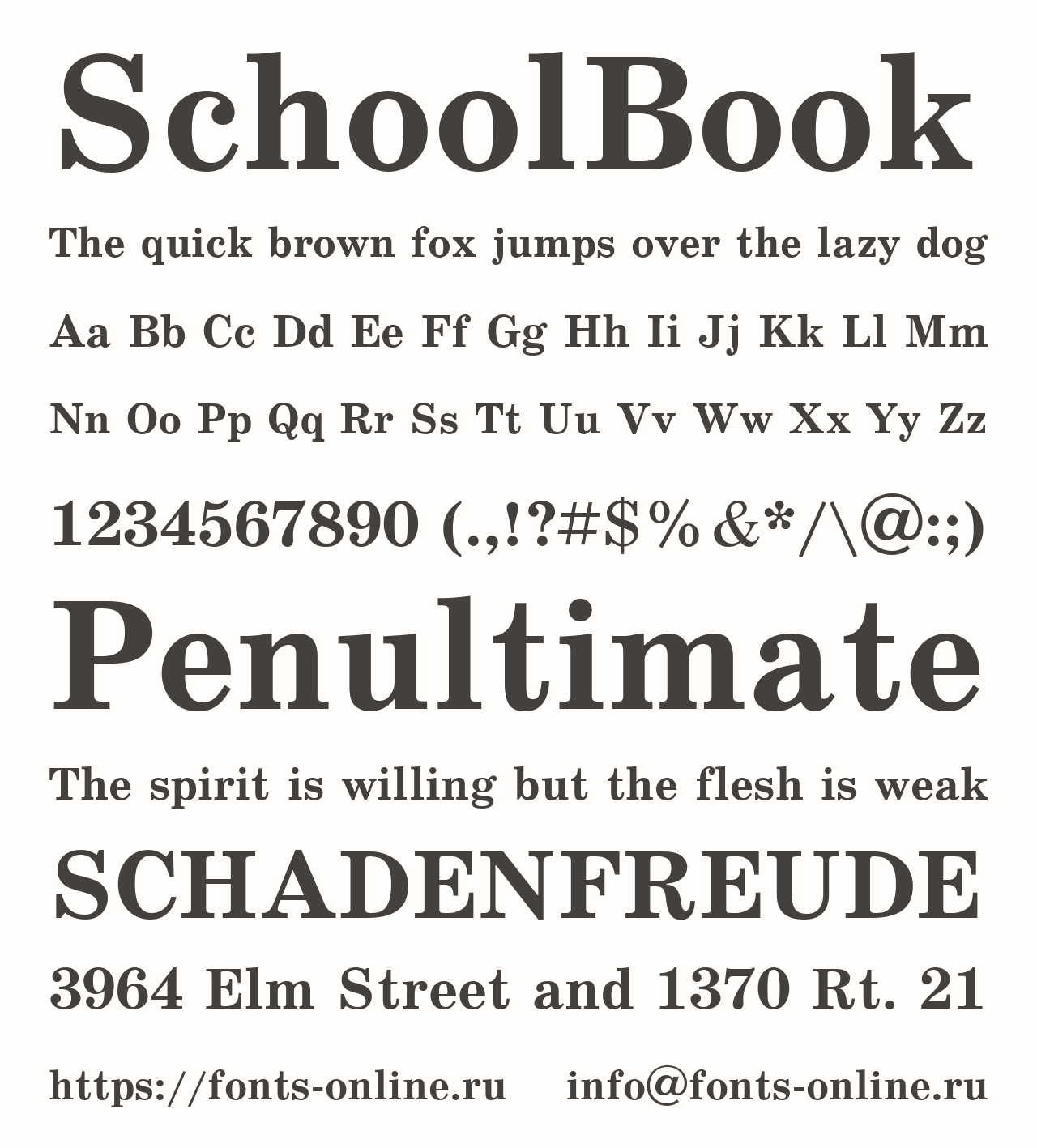 SchoolBook Font