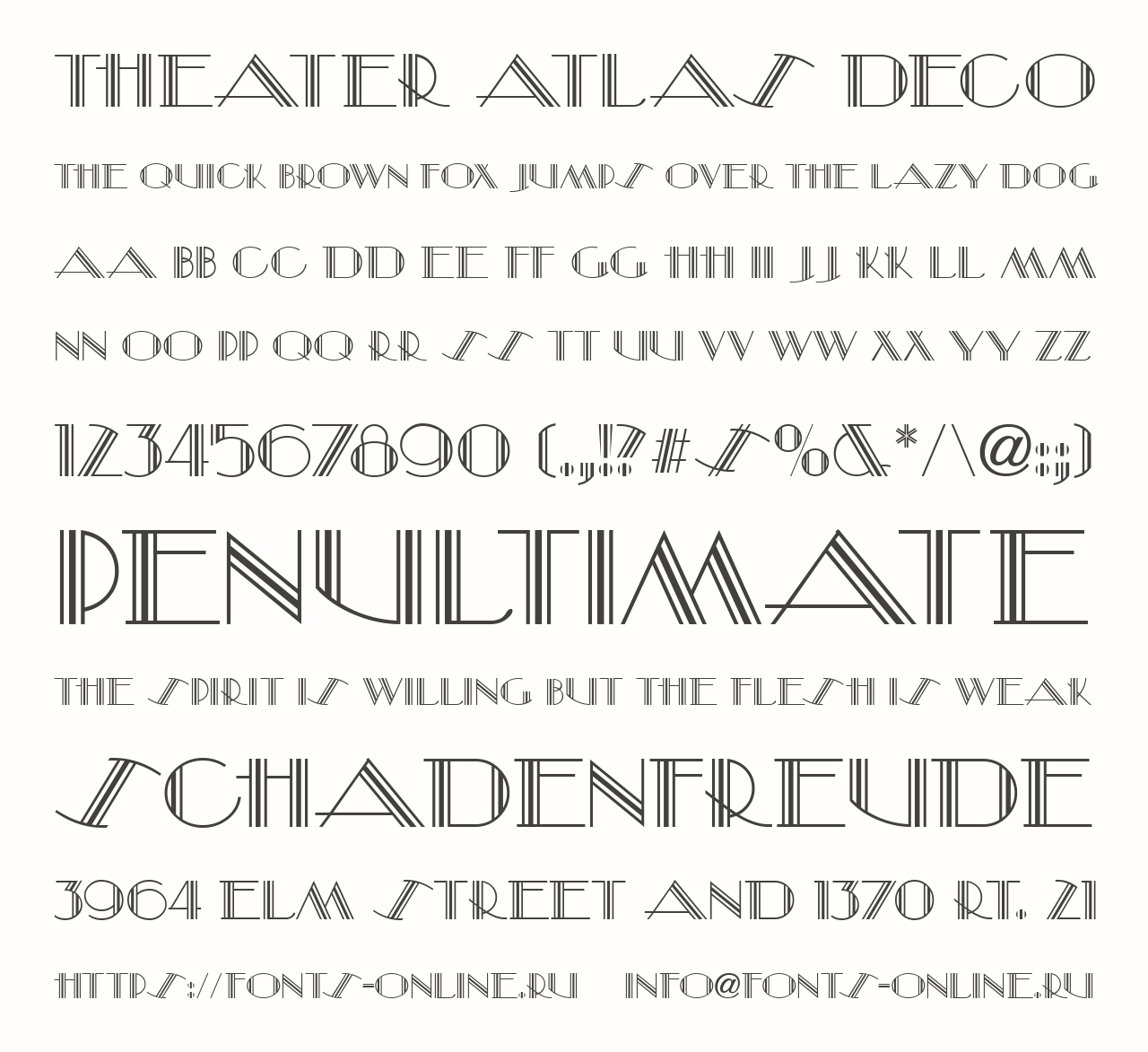 Font Theater Atlas Deco