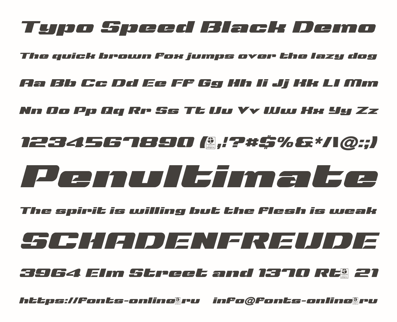 Typo Speed Black Demo font