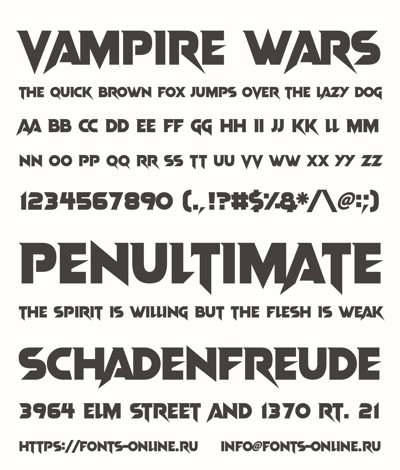 Fonts by Darrell Flood - Game Of Squids, Vampire Wars and Starborn