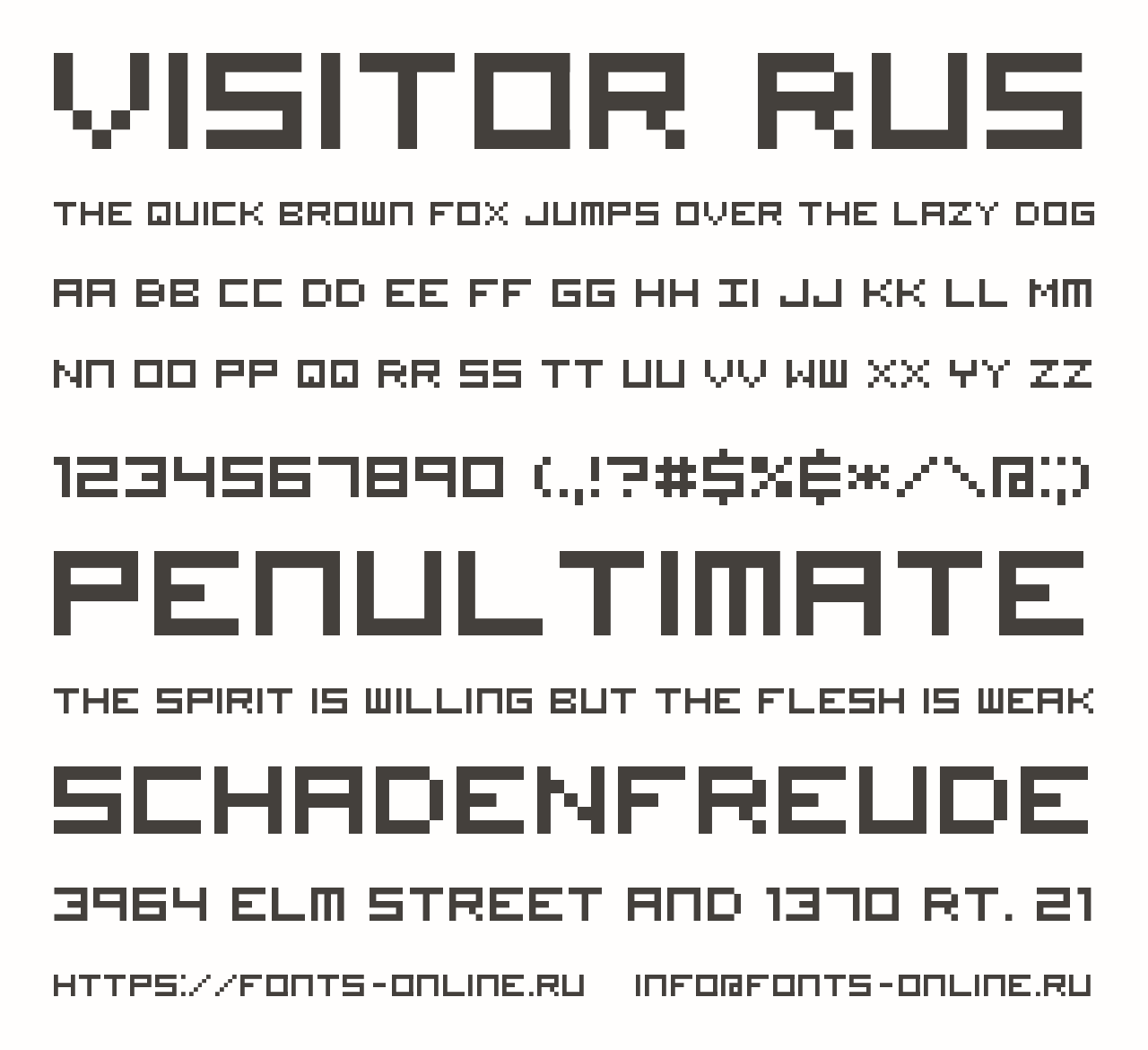 Font Visitor Rus