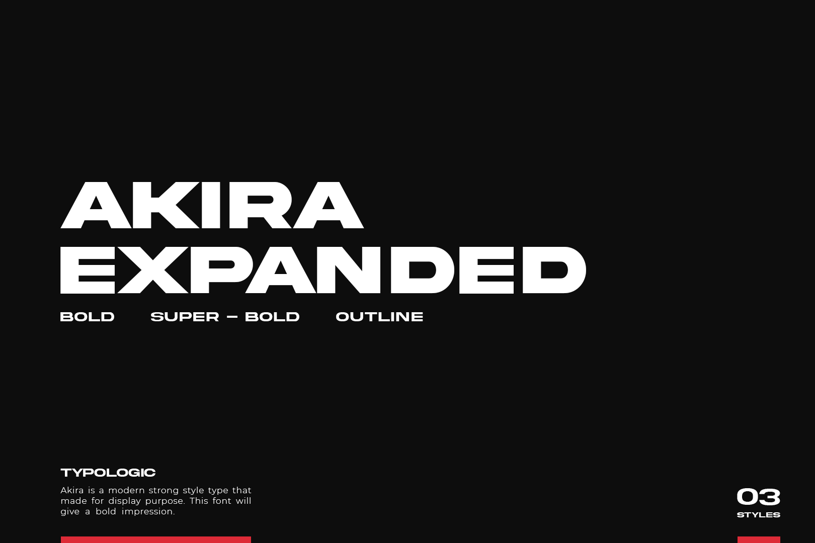 Akira Expanded font