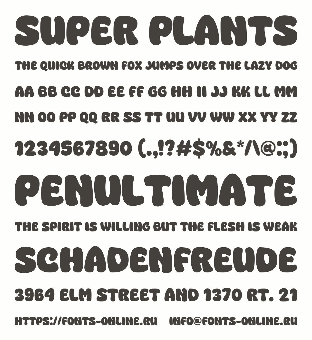 Super Plants font